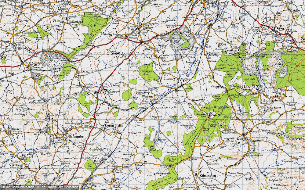 Old Map of Witham Friary, 1946 in 1946