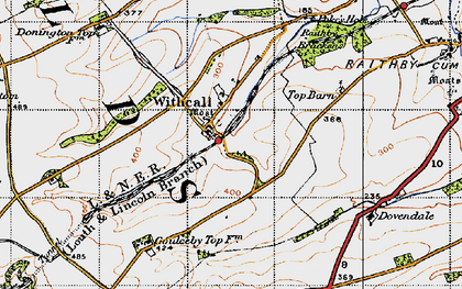 Old map of Withcall Village in 1946