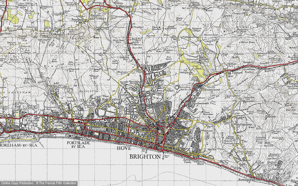 Old Map of Withdean, 1940 in 1940