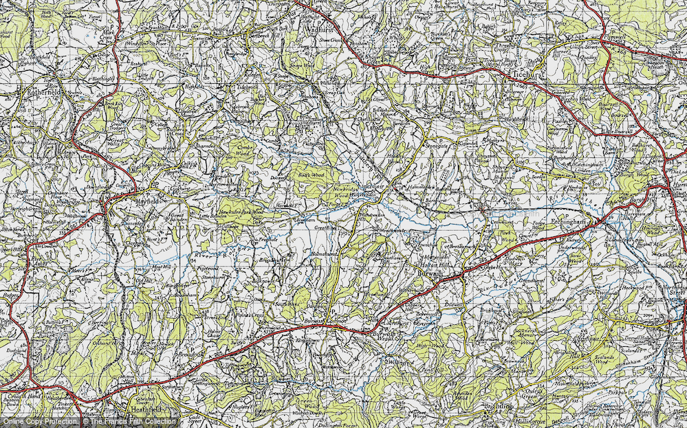 Old Map of Witherenden Hill, 1940 in 1940