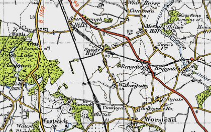 Old map of Withergate in 1945