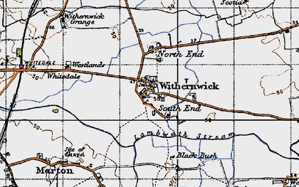 Old map of Withernwick in 1947