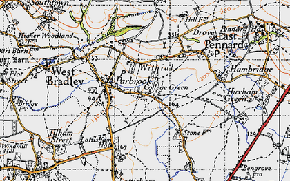 Old map of Withial in 1946