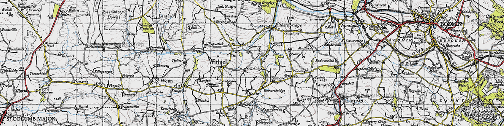 Old map of Withielgoose in 1946