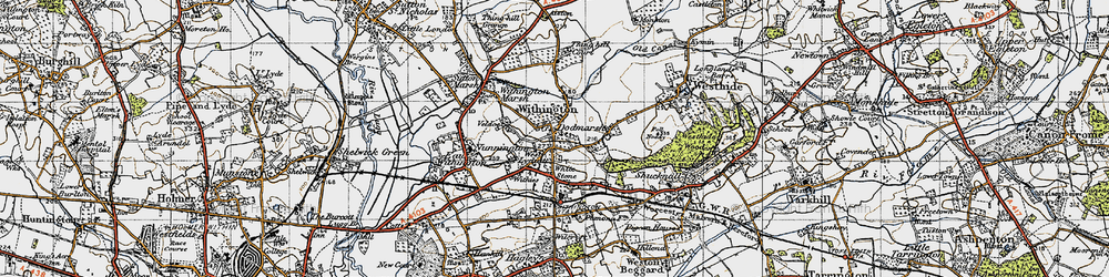 Old map of Withington in 1947