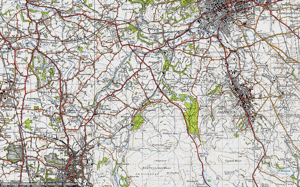 Old Map of Withnell, 1947 in 1947