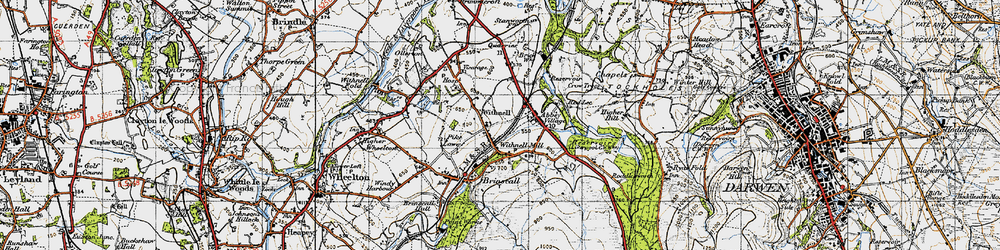 Old map of Withnell in 1947