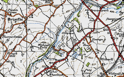 Old map of Withnell Fold in 1947