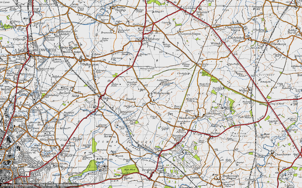 Old Map of Withybrook, 1946 in 1946