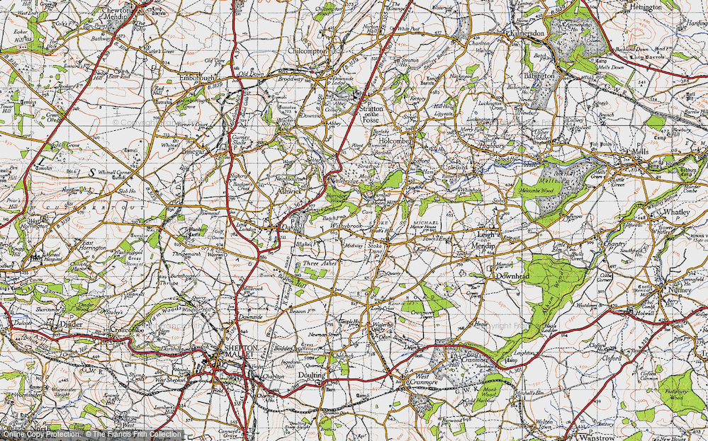 Old Map of Withybrook, 1946 in 1946
