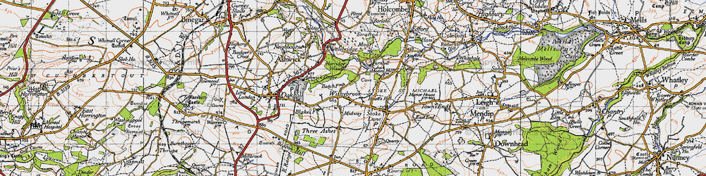 Old map of Withybrook in 1946