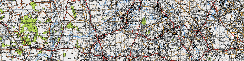 Old map of Withymoor Village in 1946