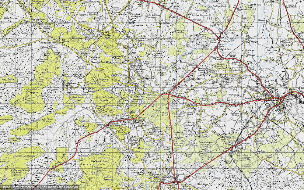 Old Map of Wittensford, 1940 in 1940