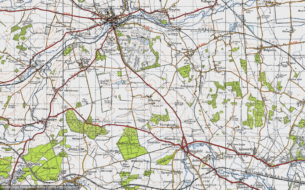 Old Map of Wittering, 1946 in 1946