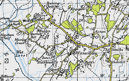 Old map of Black Barn in 1940