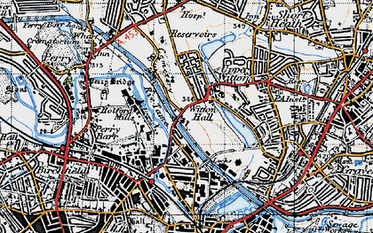 Old map of Witton in 1946