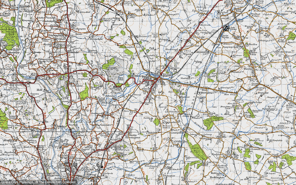 Old Map of Witton, 1947 in 1947