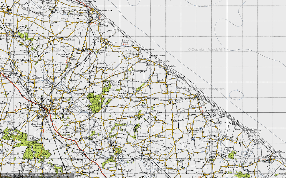 Old Map of Witton Bridge, 1945 in 1945