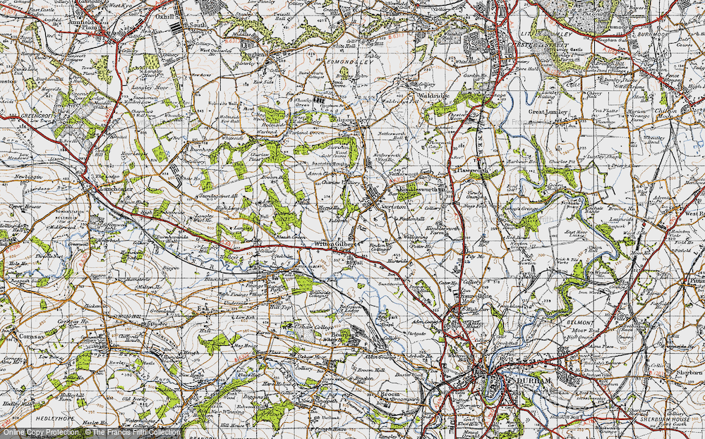 Old Map of Witton Gilbert, 1947 in 1947