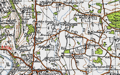 Old map of Witton Hill in 1947