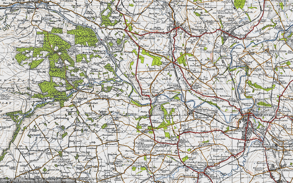 Old Map of Witton-le-Wear, 1947 in 1947