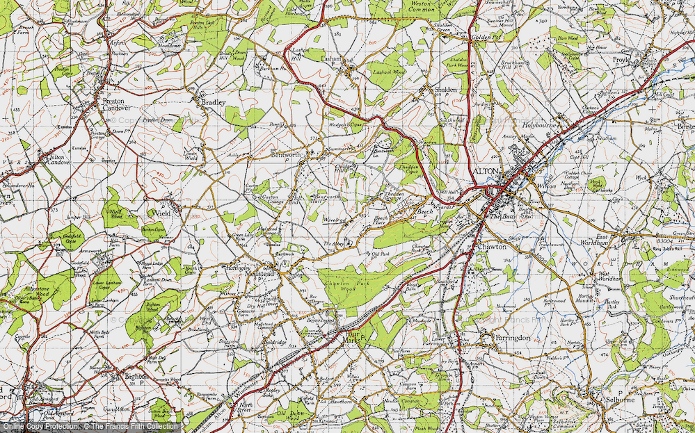 Old Map of Wivelrod, 1945 in 1945