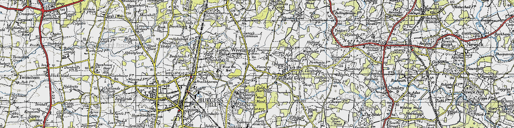 Old map of Wivelsfield in 1940