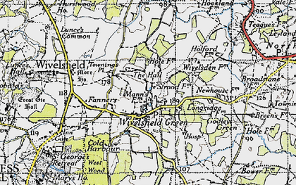 Old map of Wivelsfield Green in 1940
