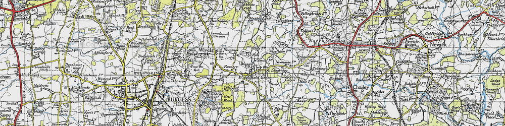 Old map of Wivelsfield Green in 1940