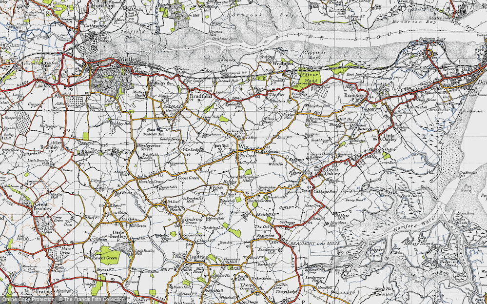 Old Map of Wix, 1946 in 1946