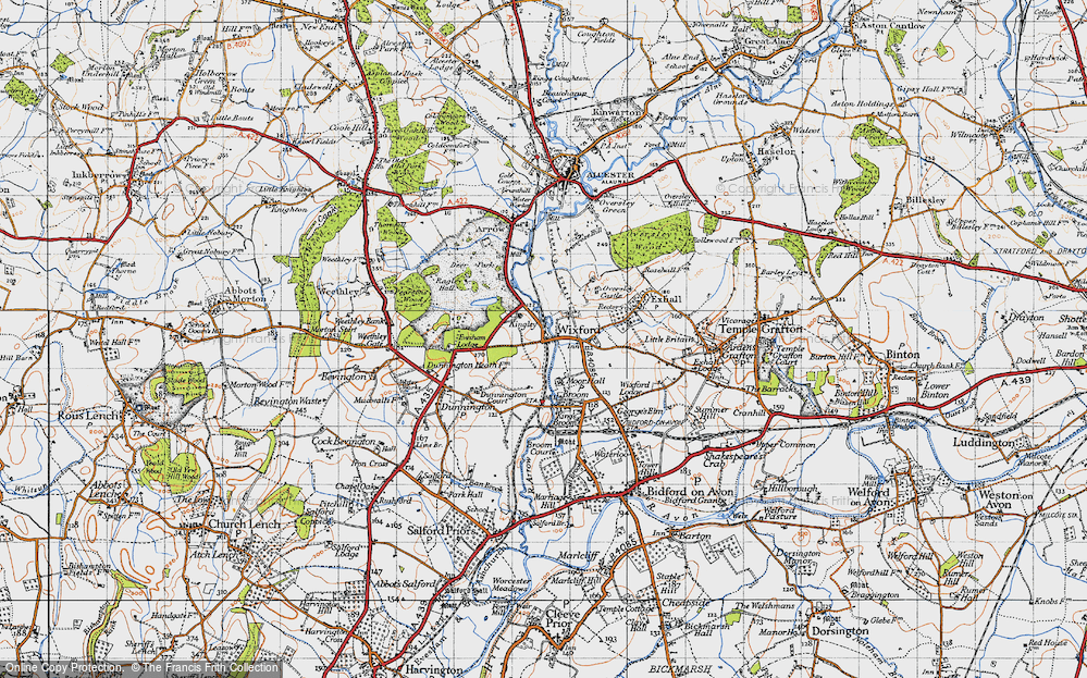 Old Map of Wixford, 1947 in 1947