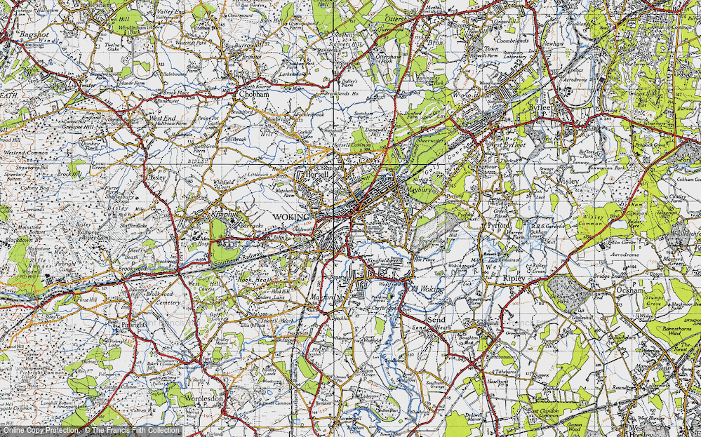 Old Map of Woking, 1940 in 1940