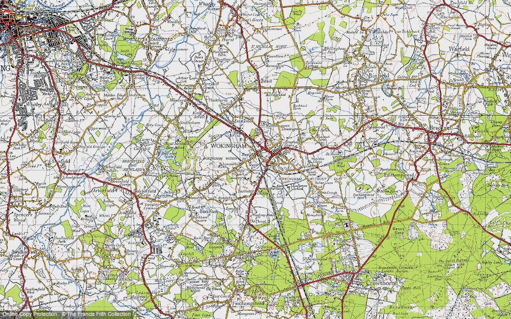 Old Map of Wokingham, 1940 in 1940