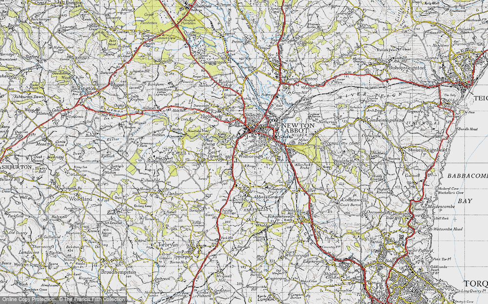 Old Map of Wolborough, 1946 in 1946