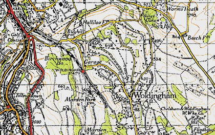 Old map of Woldingham Garden Village in 1946