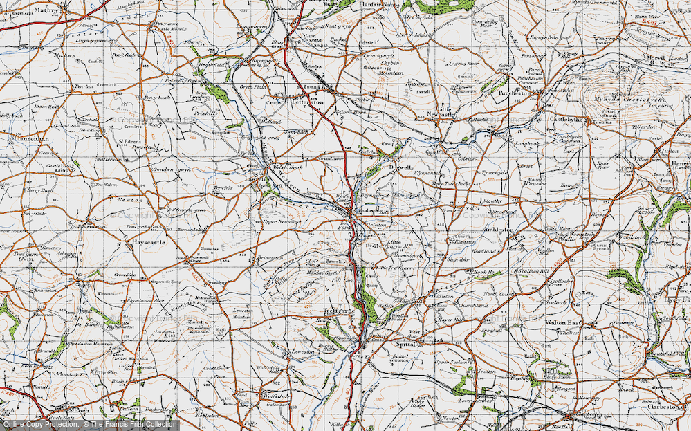 Old Map of Wolf's Castle, 1946 in 1946