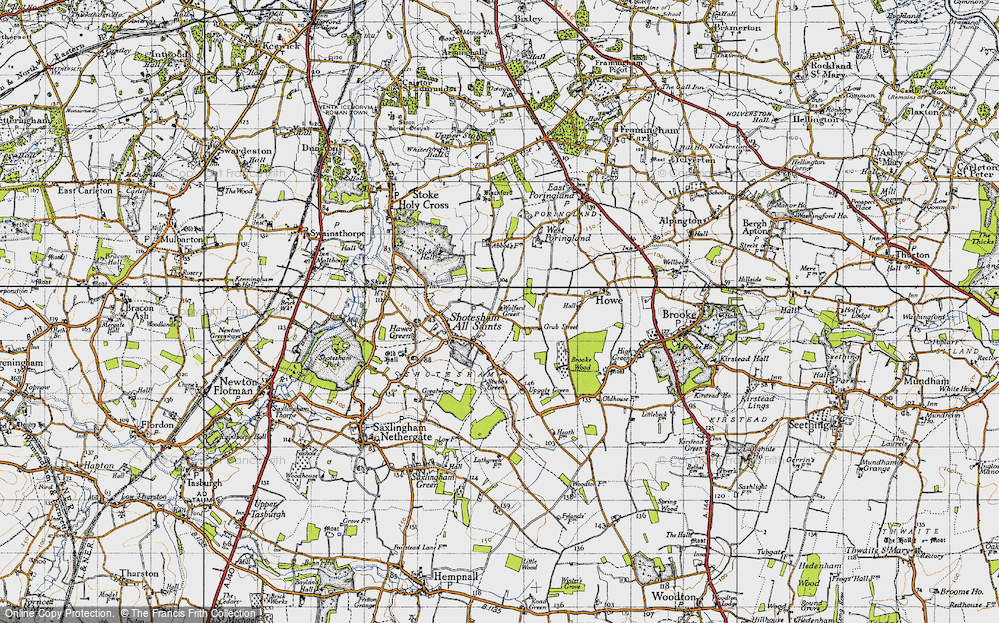 Old Map of Wolferd Green, 1946 in 1946