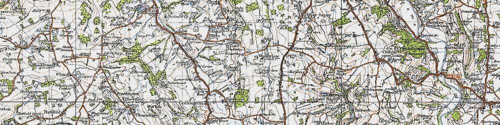 Old map of Wolferlow in 1947