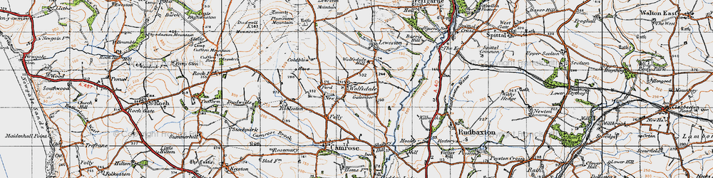 Old map of Wolfsdale in 1946