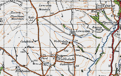 Old map of Leweston Mountain in 1946