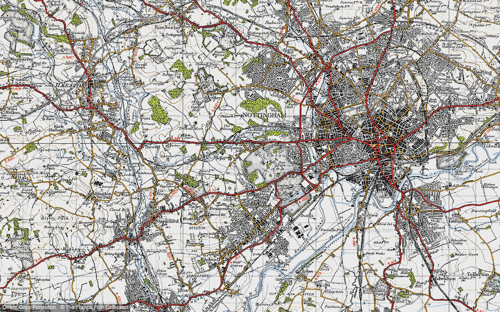 Old Map of Wollaton, 1946 in 1946