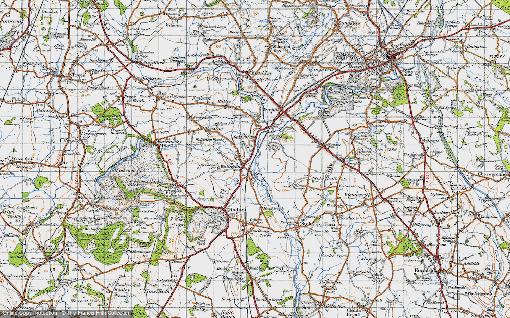 Old Map of Wollerton, 1947 in 1947