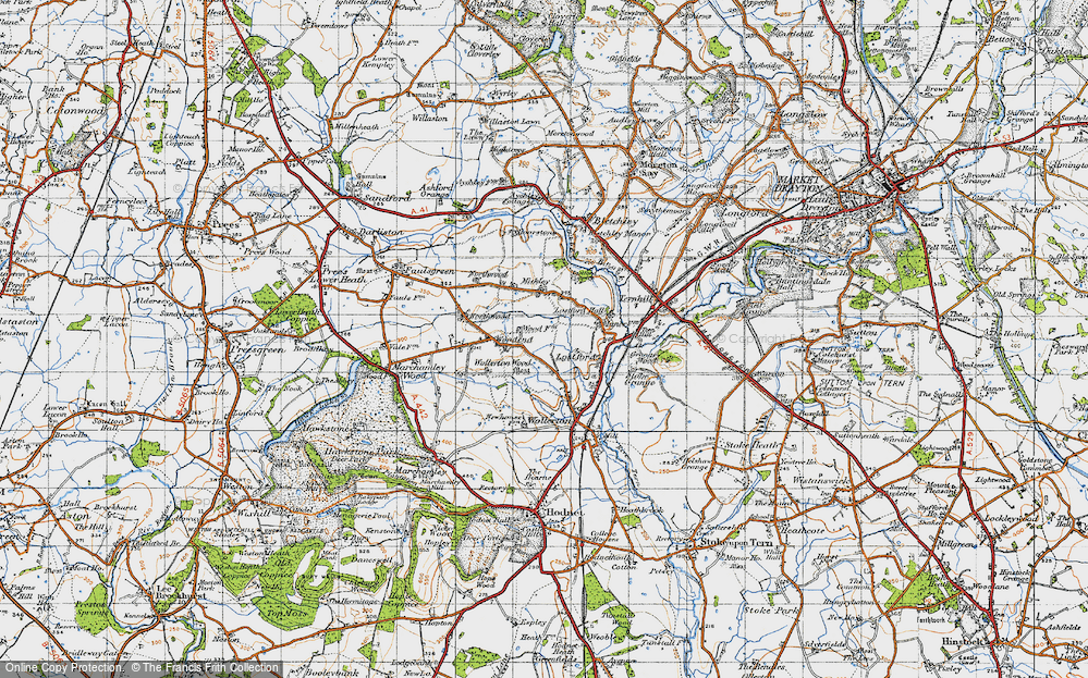 Old Map of Wollerton Wood, 1947 in 1947