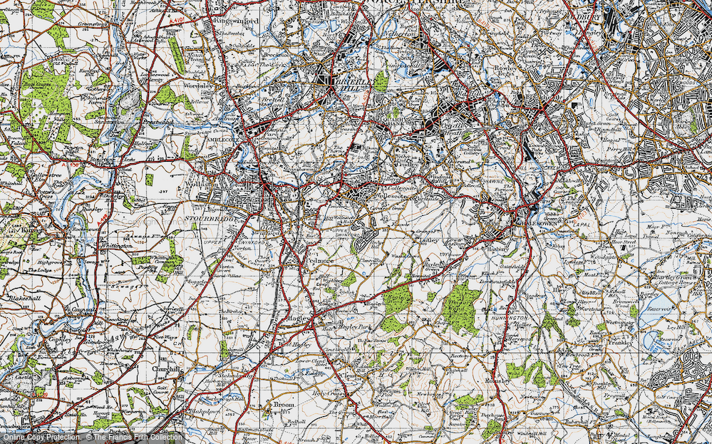 Old Map of Wollescote, 1947 in 1947