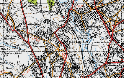 Old map of Wolstanton in 1946