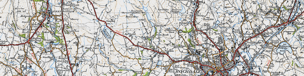 Old map of Wolstenholme in 1947