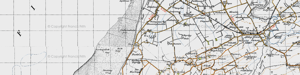 Old map of Wolsty in 1947