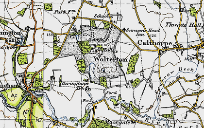 Old map of Wolterton in 1945