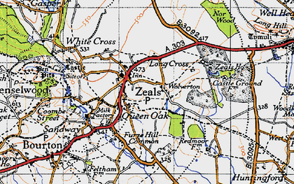 Old map of Wolverton in 1945