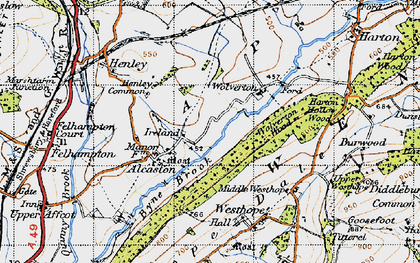 Old map of Wolverton in 1947